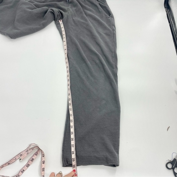 ROBIES Grey 100% Cotton High End Unwind Lounge Pant Waffle Print Athleisure L - Picture 9 of 13